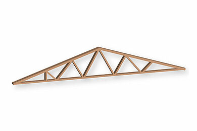Dreiecksbinder mit Vordach von Haas Holzbausysteme